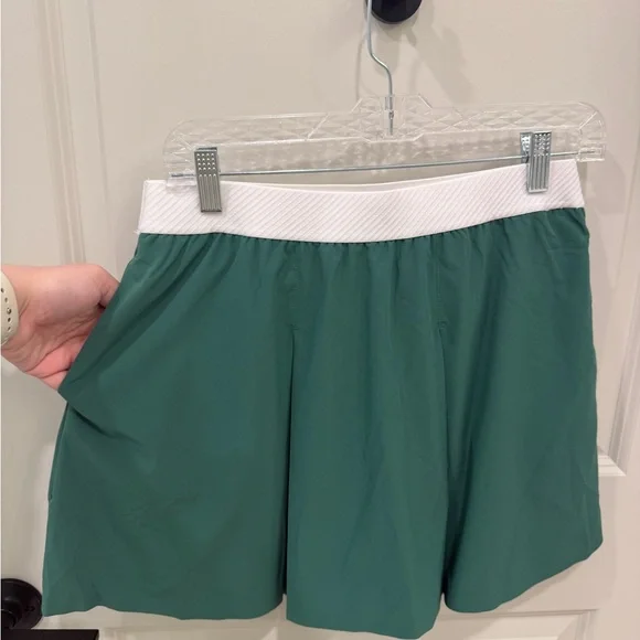 Puma Dark Green Skort with White Waistband - Picture 7 of 9